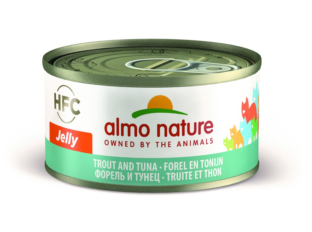 Zdjęcie Almo Nature HFC Natural puszka w sosie pstrąg z tuńczykiem 70g
