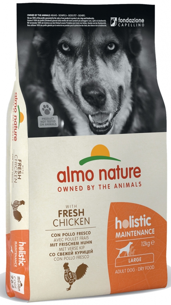 Zdjęcie Almo Nature Holistic Dog Adult Large  z kurczakiem i brązowym ryżem 12kg