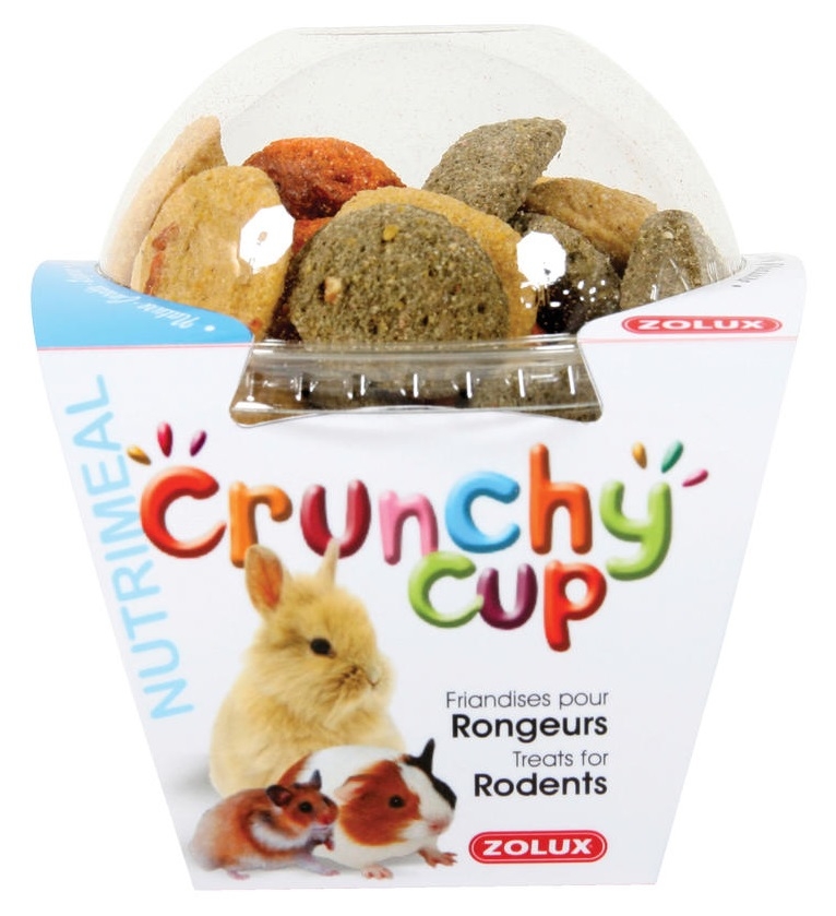 Zdjęcie Zolux Crunchy Cup Candy dla królików i gryzoni   naturalne, z marchewką i lucerną 200g