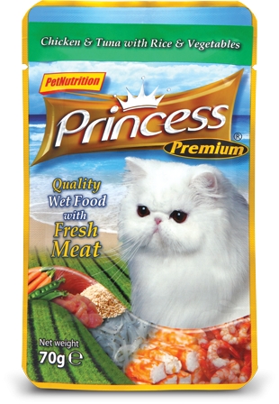 Princess Premium Cat saszetka kurczak, tuńczyk i warzywa 70g
