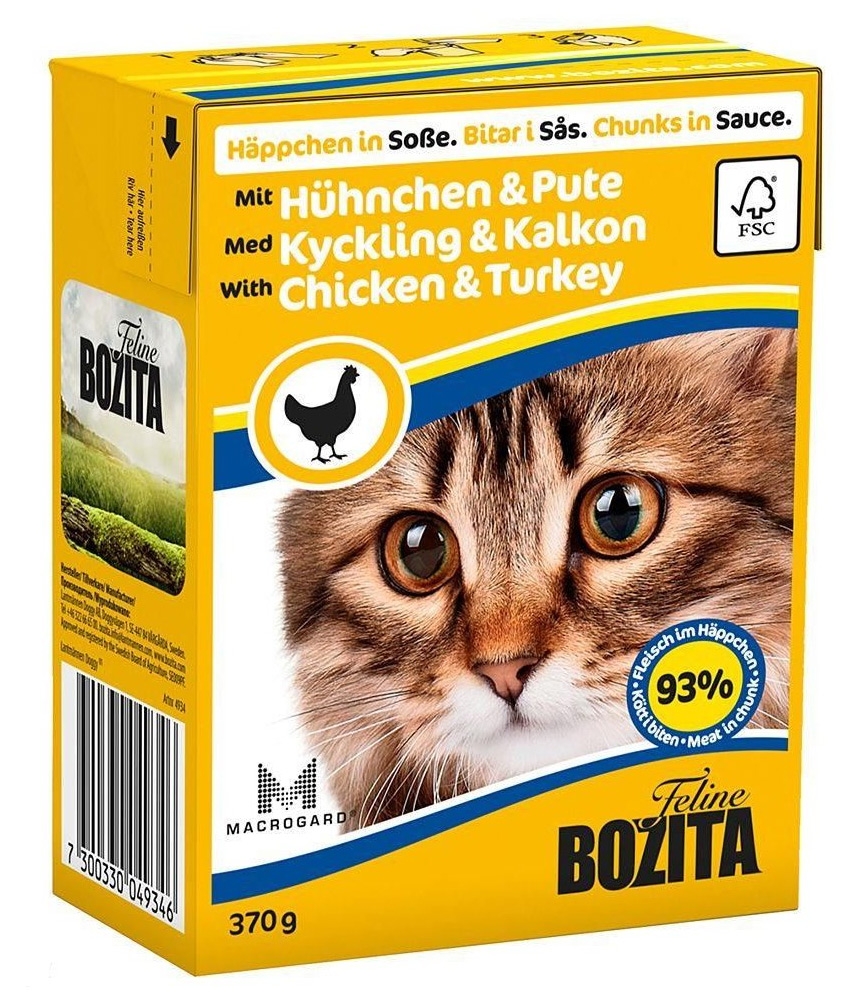 Zdjęcie Bozita Puszka kartonik dla kota  Huhnchen & Pute (kurczak i indyk), sos 370g