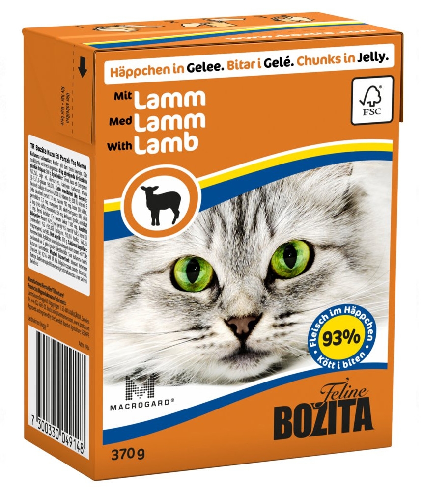 Zdjęcie Bozita Puszka kartonik dla kota  Lamm (jagnięcina), galaretka 370g