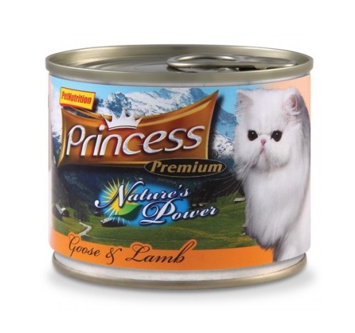 Zdjęcie Princess Nature's Power Cat puszka  pasztet z gęsi i jagnięciny 200g