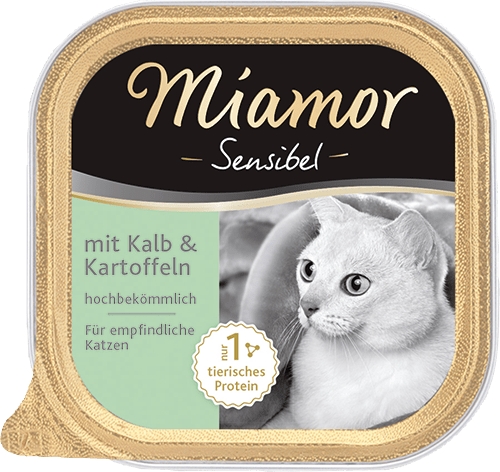 Zdjęcie Miamor Sensibel tacka dla wrażliwych kotów  cielęcina i ziemniaki 100g