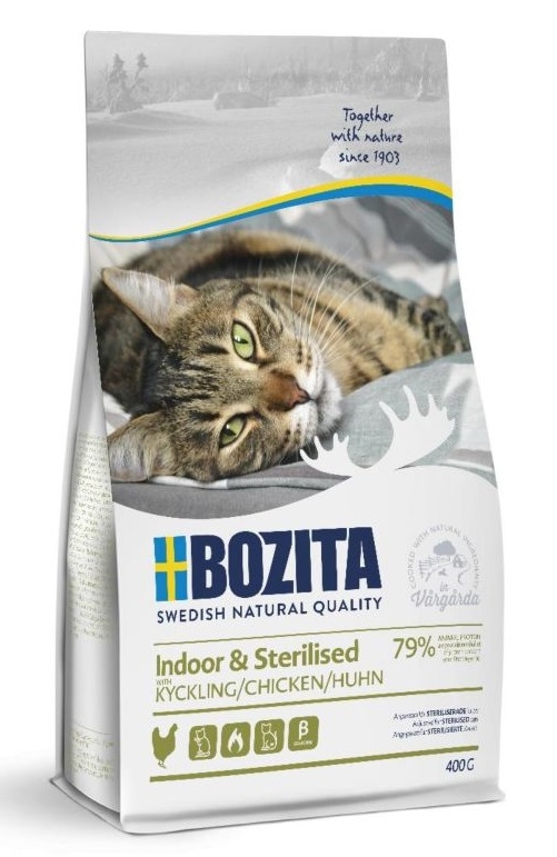 Zdjęcie Bozita Feline Indoor & Sterilised Chicken  dla kotów domowych lub sterylizowanych 400g