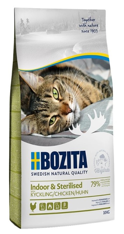 Bozita Feline Indoor & Sterilised Chicken dla kotów domowych lub sterylizowanych 10kg