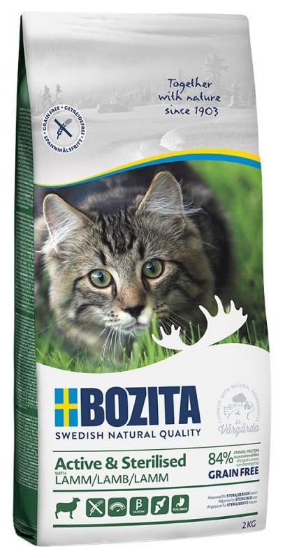 Zdjęcie Bozita Feline Active & Sterilised Grain Free  dla kotów wrażliwych lub z nadwagą 2kg