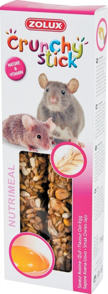 Zdjęcie Zolux Crunchy Stick kolby dla szczurów i myszek  owies / jajko 2 szt.