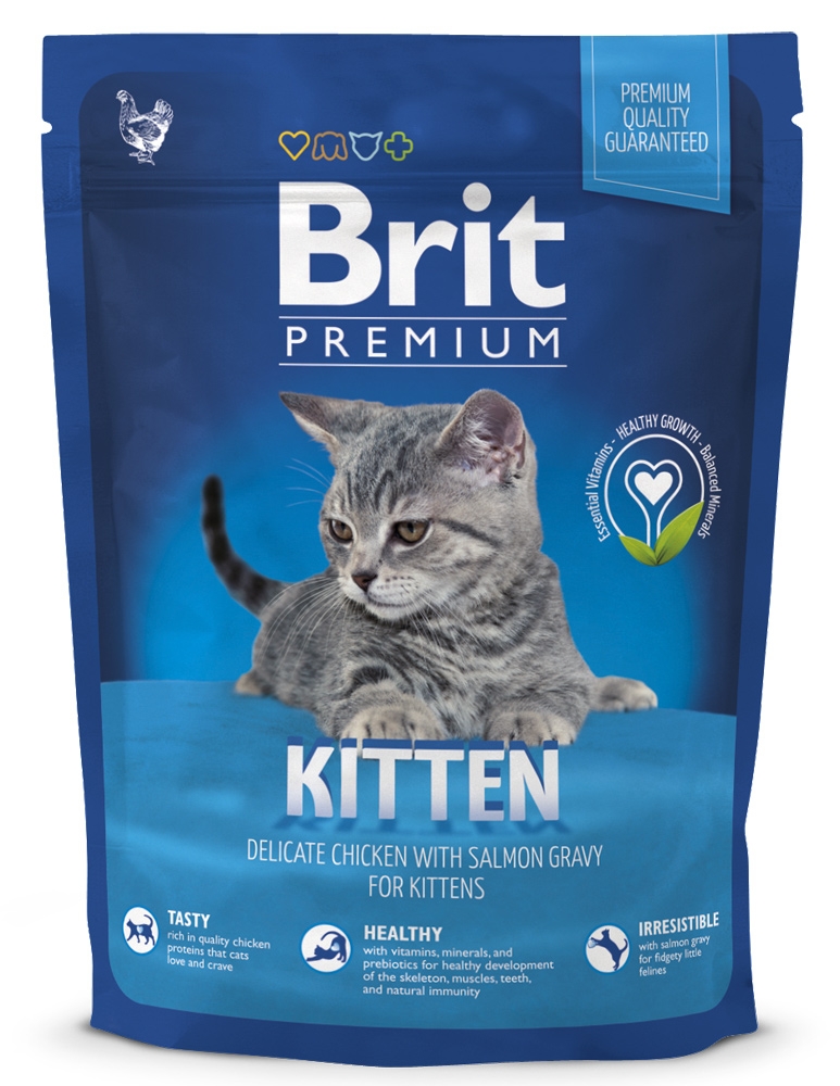 Brit Premium Cat Kitten z kurczakiem i łososiem 300g