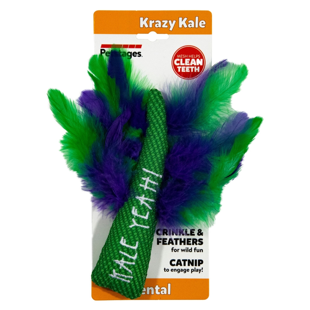 Zdjęcie Petstages Chewing: Krazy Kale gryzak z piórkami dla kota  15 cm