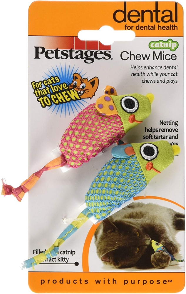 Zdjęcie Petstages Chewing: Catnip Chew Mice myszki z kocimiętką  2 szt.