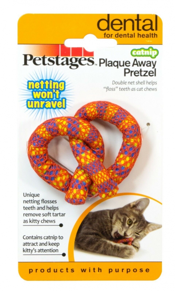 Zdjęcie Petstages Chew: Catnip Plaque Away Pretzel precel czyszczący zęby  