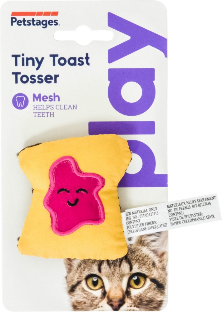 Zdjęcie Petstages Chewing: Tiny Toast Tosser dla kota tost z kocimiętką  6,5 x 5,5 cm