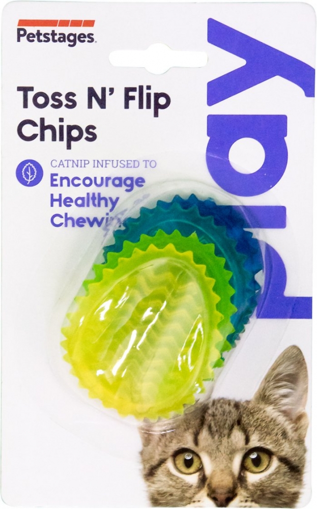 Zdjęcie Petstages Play: Toss N' Flip Chips czipsy do gryzienia z kocimiętką  6 cm