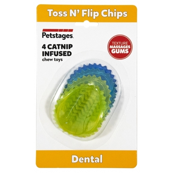 Zdjęcie Petstages Play: Toss N' Flip Chips czipsy do gryzienia z kocimiętką  6 cm