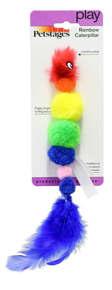 Zdjęcie Petstages Play: Rainbow Caterpillar zabawka gąsienica dla kota  20 x 12 cm