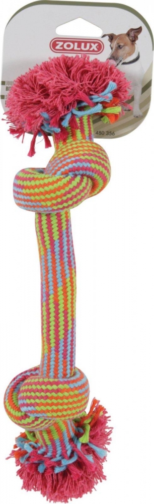 Zolux Zabawka sznurowa dwa węzły kolorowa 25 cm