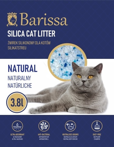 Zdjęcie Barissa Żwirek silikonowy duży worek XL dla kotów 40l (15kg)