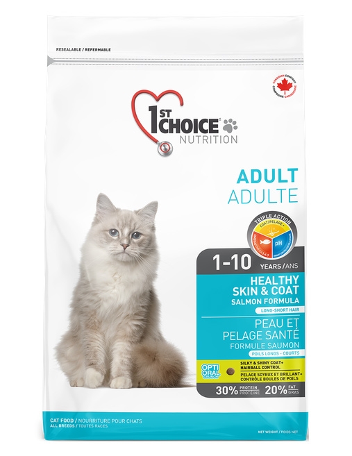 1st Choice Cat Healthy Skin & Coat Salmon Formula short & long hair 350g
