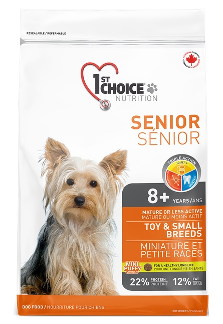 Zdjęcie 1st Choice Dog Mature or Less Active Toy & Small Breeds Senior 8+  7kg