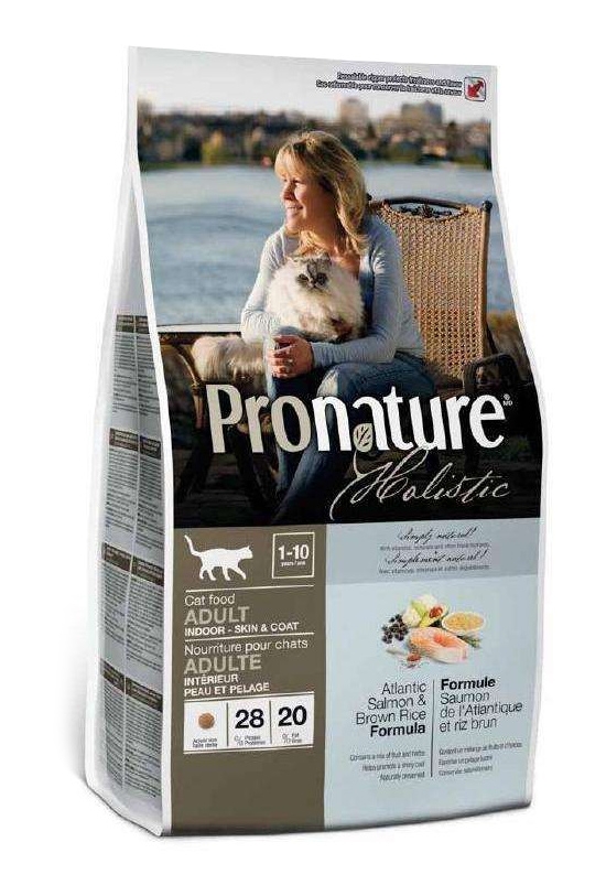Pro Nature Holistic Cat Adult Indoor Skin & Coat z łososiem atlantyckim i brązowym ryżem 340g
