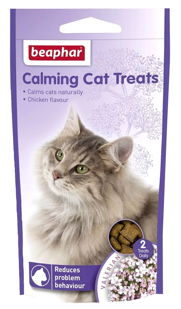 Beaphar Calming Cat Treats przysmaki uspokajające dla kotów z kurczakiem i walerianą 35g