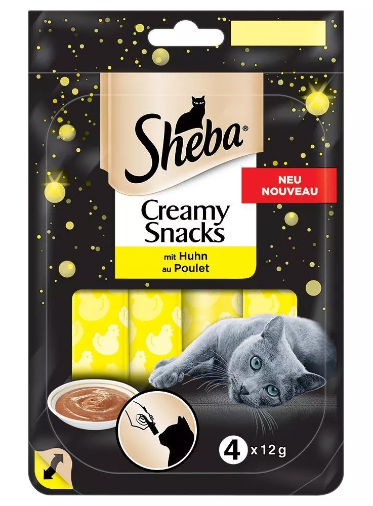 Zdjęcie Sheba Creamy Snacks  przysmak w sosie dla kota  z kurczakiem 4 x 12g