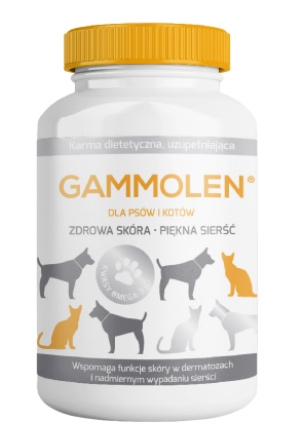 Gammolen Karma dietetyczna dla psów i kotów dla zdrowej skóry i sierści 150 szt.