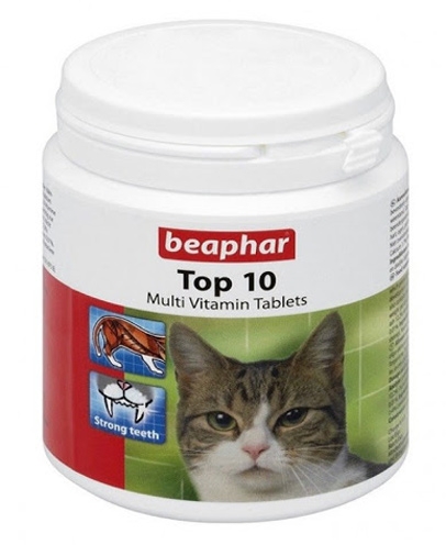 Zdjęcie Beaphar TOP 10 Katze Tabletki witaminowe  dla kotów 180 szt.