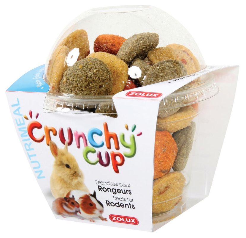 Zdjęcie Zolux Crunchy Cup Candy dla królików i gryzoni   naturalne, z marchewką i lucerną 200g