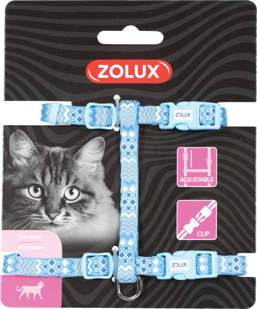 Zdjęcie Zolux Szelki dla kota Ethnic  niebieskie 