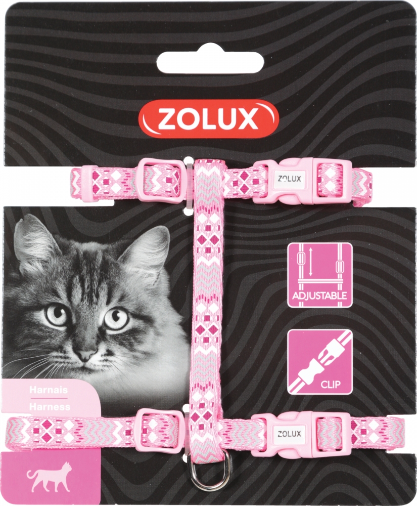 Zdjęcie Zolux Szelki dla kota Ethnic  różowe 