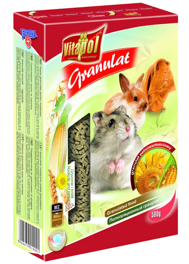 Zdjęcie Vitapol Karmeo pokarm pełnowartościowy granulat  dla gryzoni i królików 500g