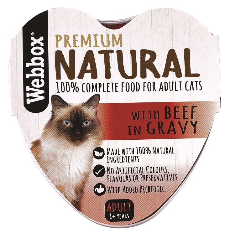 Zdjęcie Webbox Premium Natural tacka dla kota  z wołowiną w sosie 85g
