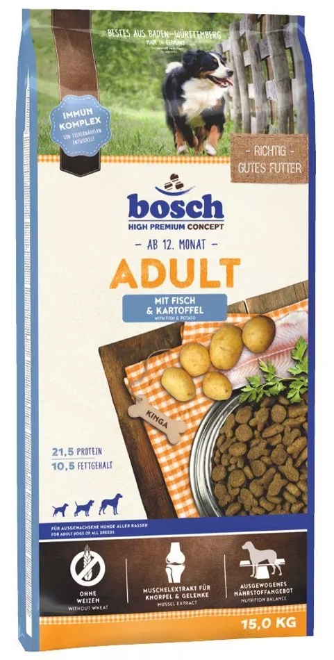 Bosch Adult Fish & Potato z rybą i ziemniakami 15kg