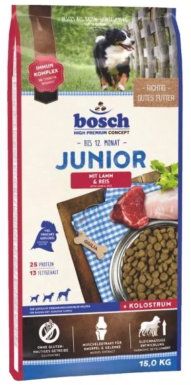 Zdjęcie Bosch Junior Lamb & Rice  ze świeżym drobiem i jagnięciną 15kg