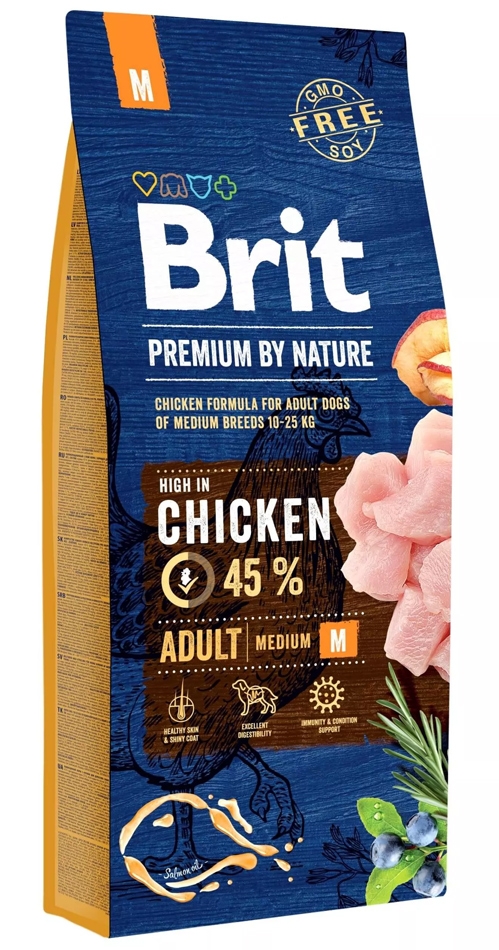 Brit Dog Premium By Nature Adult M średnie rasy 15kg