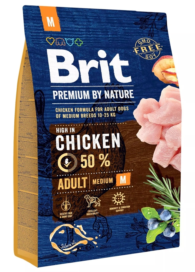 Zdjęcie Brit Dog Premium By Nature Adult M  średnie rasy 3kg