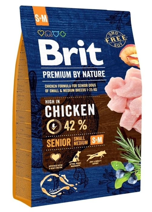 Brit Dog Premium By Nature Senior S+M starsze psy ras małych i średnich 3kg