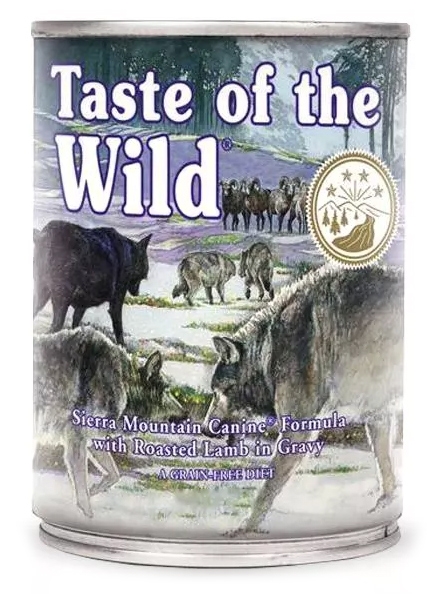 Zdjęcie Taste of the Wild Sierra Mountain Canine Formula puszka  z jagnięciną w sosie 390g