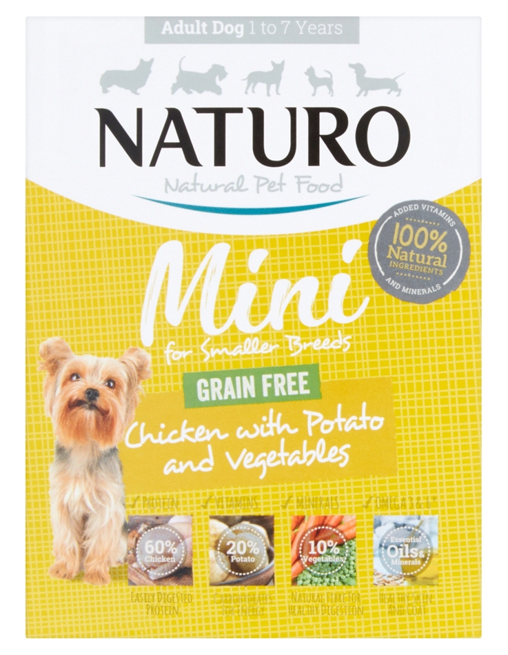 Zdjęcie Naturo Adult Dog tacka dla psa grain free kurczak z ziemniakami i warzywami 150g