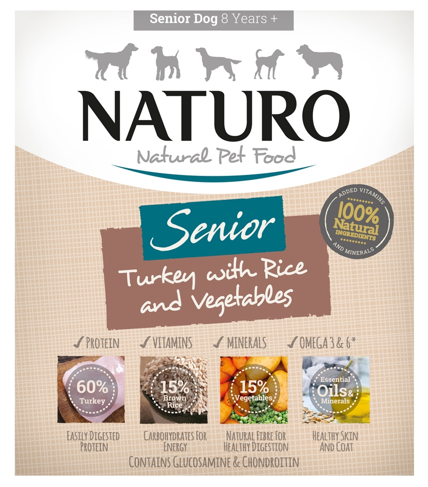 Naturo Dog tacka dla psa Senior  indyk z ryżem i warzywami 400g