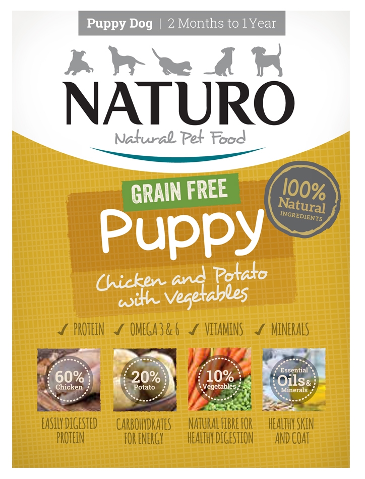 Zdjęcie Naturo Dog tacka dla szczeniąt Puppy  kurczak z ryżem i warzywami 150g