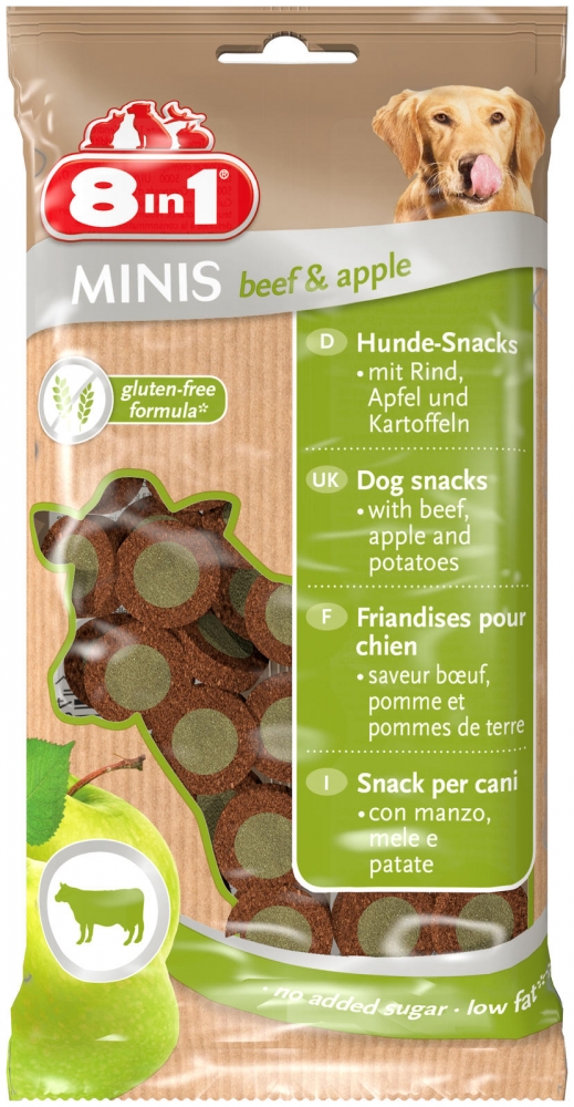 Zdjęcie 8in1 Minis przysmaki dla psów  wołowina z jabłkiem i ziemniakami 100g