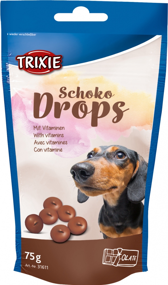 Trixie Dropsy czekoladowe  75g
