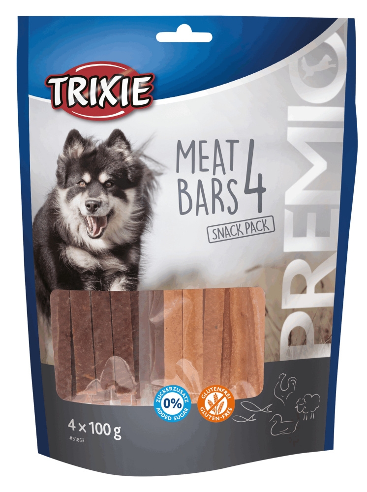 Zdjęcie Trixie Premio 4 Meats Bars przysmaki dla psa z kurczakiem, kaczką, wołowiną i jagnięciną 4x100g