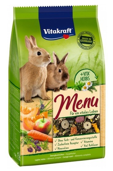 Vitakraft Menu Vital pokarm dla królika + vita herbs z ziołami 1kg