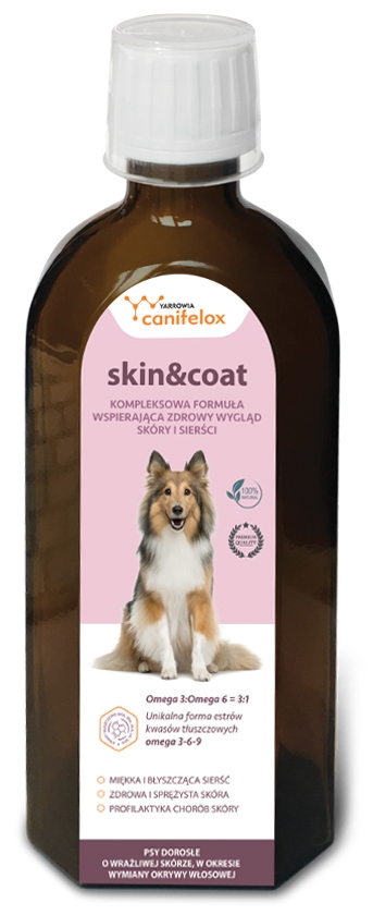 Zdjęcie Yarrowia Canifelox Skin & Coat Dog  formuła dla zdrowej skóry i sierści 150ml