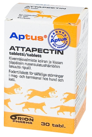 Zdjęcie Aptus Attapectin tabletki przeciwbiegunkowe  dla psów i kotów 30 tabl.