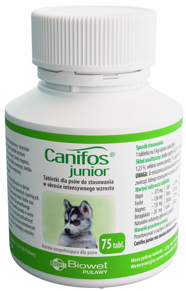 Biowet Canifos Junior dla psów 75 tabl.